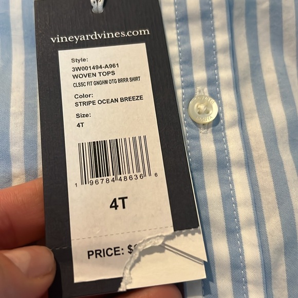 Vineyard Vines classic fit gingham otg brrr shirt - Picture 4 of 5